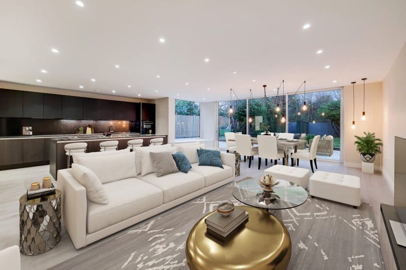 Staged property living room