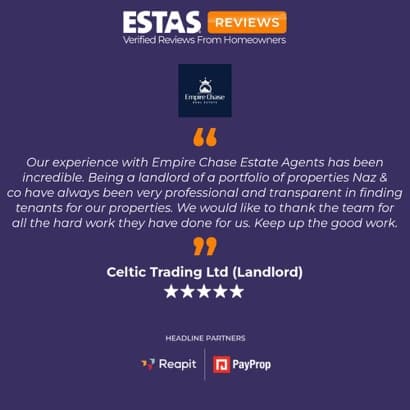 Review from Celtic Trading Ltd, landlord